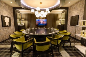 A private dining area inside Luca is opulent with elegant decor and lush fabrics. Azin Ghaffari/Postmedia