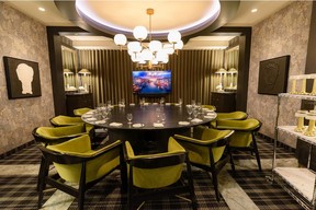 A private dining room inside the Luca is opulent with elegant decor and luxurious fabrics.  Azin Ghaffari/Post Media