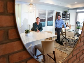 Brian Brownlee and his partner Bradley Philpott love the amenities, youthful vibe and the location of their home at Gateway in West District.