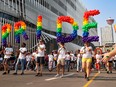 Calgarians celebrated during the Pride Parade in downtown on Sunday, September 4, 2022.