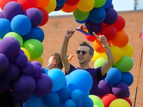 Calgarians celebrated during the Pride Parade in downtown on Sunday, September 4, 2022.