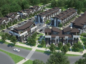 Rendering of Avalon’s ZEN Abrio townhome community in Seton. SUPPLIED