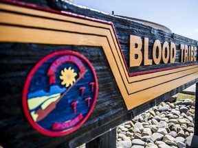 The Blood Tribe Police Service sign.