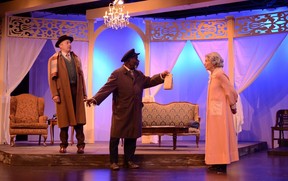 Christopher Hunt, Jospeh Marcell and Maureen Thomas in Stage West’s Driving Miss Daisy. Courtesy John Watson Photography