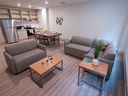 The interior of one of the apartments in the newly opened Neoma, a former office building converted into affordable housing apartments in downtown Calgary.