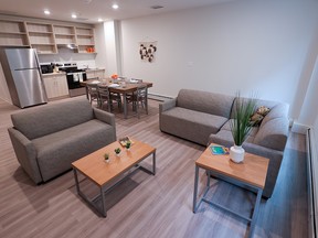 The interior of one of the apartments in the newly opened Neoma, a former office building which has been converted into affordable housing apartments in downtown Calgary.