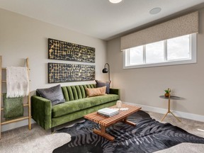 The loft in the Fleetwood show home by Excel Homes in Cobblestone Creek, Airdrie.