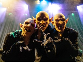 Ellis Lalonde, Rebecca Northan and Bruce Horak in Shakespeare Company's Goblin Macbeth. Courtesy, Tim Nguyen