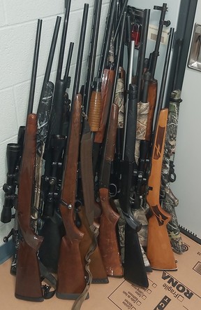 Long guns seized from a Calgary man's home after a road-rage incident.