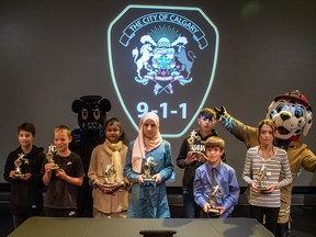 Seven youth received the 911 Heroes Award in a ceremony at the Telus Spark on Friday.  Each was recognized for remaining calm while calling 911 and providing details on emergencies.