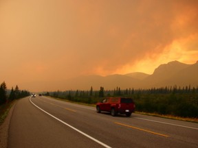 The Chetamon wildfire, about 15 kilometres east of the Jasper townsite, is currently estimated to cover about 5,500 hectares, down from 6,150 hectares on Tuesday.