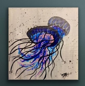 Marie-Pier Dube-Hazell’s Jelly was donated to Art is the Heart of the Home.