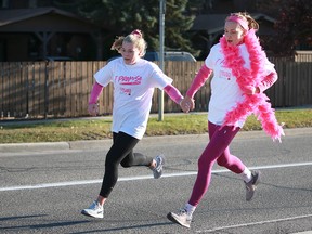 Runners near the finish line during the CIBC Run for the Cure race on October 6, 2019. The event drew about 6,000 participants.