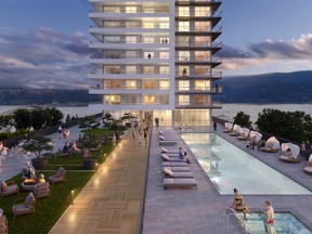 Fifth floor podium at Water Street by the Park offers resort style amenities and is steps from Kelowna City Park.