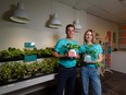 Plantsie co-founders Jeff Bradshaw and Jaime Starchuk pose for a photo at their newly opened store at Southcentre Mall on Tuesday, November 1, 2022.