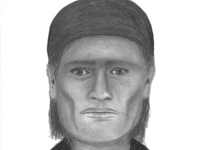 Calgary police released this composite sketch of a man they would like to speak with in relation to the suspicious death of Rhonda Waite. The body of Waite, who also went by the name Rhonda Joroszek, was found in an abandoned home in Crescent Heights on Aug. 20.