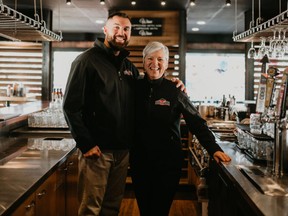 Big T’s BBQ continues its tradition of Readers’ Choice wins, achieving Gold this year. “We have a winning concept. It’s an award we are very proud to receive,” says president Leslie Gardner, seen here with her son Andrew Spears, who is pit boss and operations manager.   SUPPLIED