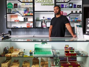 Omkara Cannabis owner Shawn Bali was photographed at his Centre Street N. store in Calgary on Sunday, October 16, 2022.