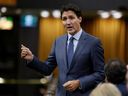 Canada's Prime Minister Justin Trudeau speaks during question period in the House of Commons on Parliament Hill in Ottawa, Ontario, Canada, October 5, 2022. 