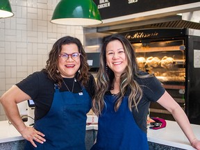 Sisters Nicole Gomes, left, and Francine Gomes launched Cluck N Cleaver in 2016.  JONATHAN JACOBS