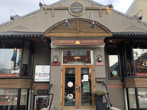 Higher Ground, with three locations in Calgary including this popular spot in Kensington, uses 100 per cent organic, fair trade and Rainforest Alliance certified coffee.   DENISE CLARK