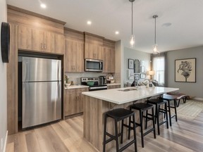 The kitchen in the Concord II show home by Broadview Homes in Ambleton.