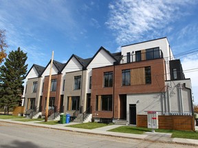 Row housing in Calgary
