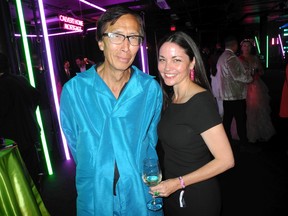 Designer Jerry Chong with CJ Wylie.