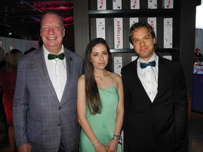 From left: StoneBridge Equity Partners Chairman Michael Lang and his wife, Omi Velasco, with Craig Leonard of Graphite Ventures.