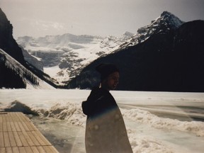 Rage Against the Machine’s lead singer Zack de la Rocha at Lake Louise in April 1992.