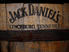 A Jack Daniel's Tennessee Whiskey barrel sits in front of the visitor center at Jack Daniel's Distillery in Lynchburg, Tenn.