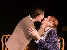 Allison Smith, left, as Arthur, and Tara Marlena Laberge as Emily Murphy in High and Splendid Braveries. Photo, Ben Laird