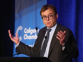 Natural Resources Minister Jonathan Wilkinson speaks to the Calgary Chamber of Commerce on Tuesday, Oct. 4.