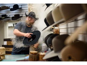 There's room for western heritage and diversity, writes former city councilor Jeromy Farkas.  Cody Harrison shapes a hat at Smithbilt Hats on Tuesday, July 5, 2022.