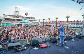 A music cruise is a great gift for a very close friend or significant other. Here Sister Hazel played on the pool deck on The Rock Boat 2016. Sixthman and Norwegian Cruise Line is one of several companies to offer concerts at sea. Courtesy, Sixthman