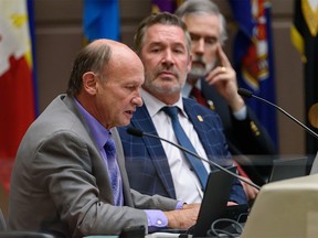 Councillor Andre Chabot was photographed during a council meeting at the Council Chamber in Calgary City Hall on Tuesday, November 15, 2022.