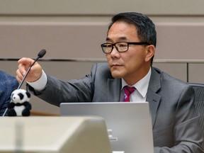 Coun. Sean Chu, during a council meeting at the at Calgary City Hall on Nov. 15.