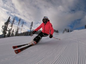 Cruising the groomers at Kimberley Alpine Resort