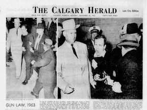 Calgary Herald front page, Nov. 25, 1963