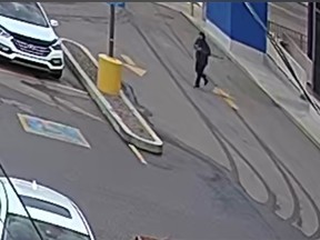 Lethbridge police are looking for a suspect in a November 4, 2022 violent robbery of a senior in the parking lot of the city's BMO.
