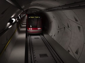 Artist's rendering of the tunnel section of the Green Line.