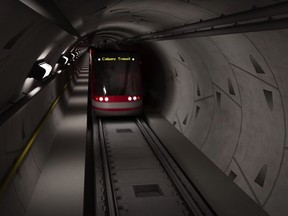 Artist's rendering of the tunnel portion of the Green Line.