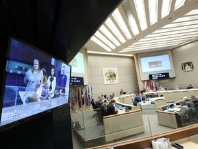 A view of council chambers during budget debates this week.
