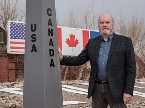 Jim Willett, Mayor of the Village of Coutts, Alta. poses for a photo on Wednesday March 24, 2021.
