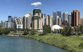 View of the west side of downtown from the 14th Street bridge.