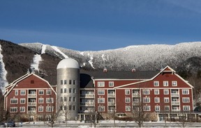 The Clay Brook Hotel at the base of Sugarbush is designed in the style of the iconic red barns of the Mad River Valley and offers a variety of slopeside accommodation options.