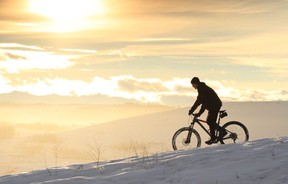 Nelson Penner on a fat bike at Fish Creek State Park.photo, Andrew Penner