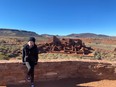 The writer's daughter Brooklyn at Wupatki National Monument. Photo, Mhaiirri Woodhall