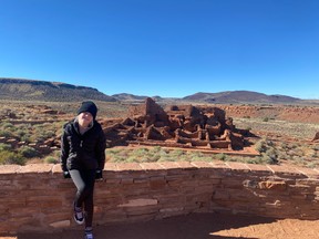 The writer's daughter Brooklyn at Wupatki National Monument. Photo, Mhaiirri Woodhall