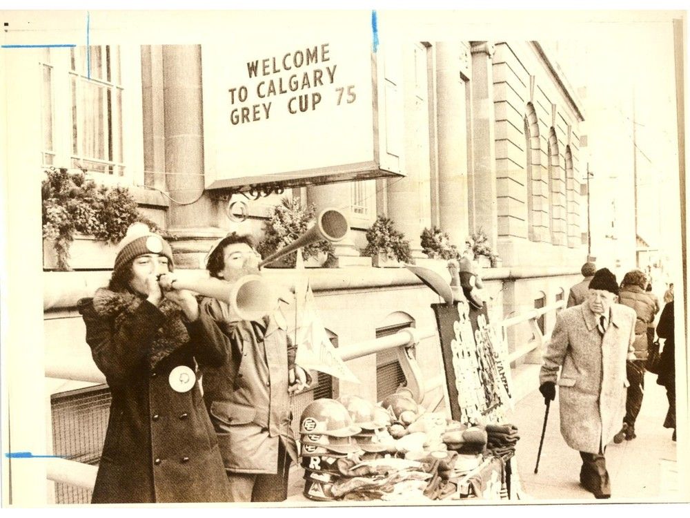 The city of Calgary was excited to host the 1975 Grey Cup. Calgary Herald archives.